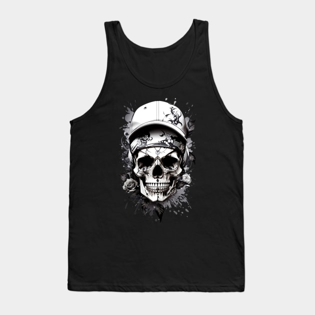 Gansta Skull Tank Top by Buff Geeks Art